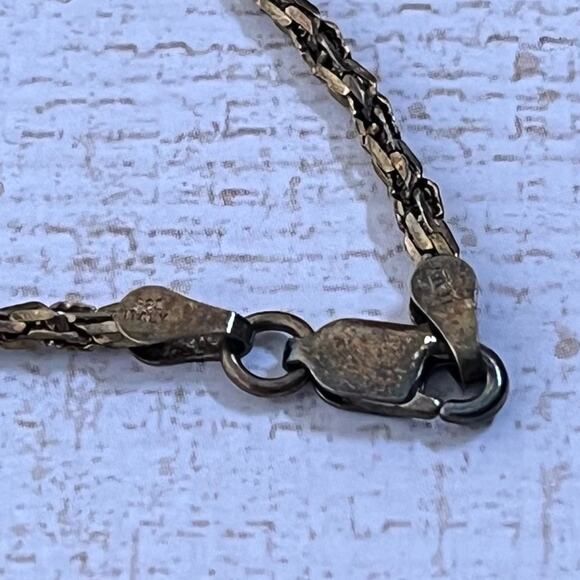 Vintage 925 Sterling Silver stamped ITALY Twisted Metal Bracelet Unisex C2 - Picture 6 of 6